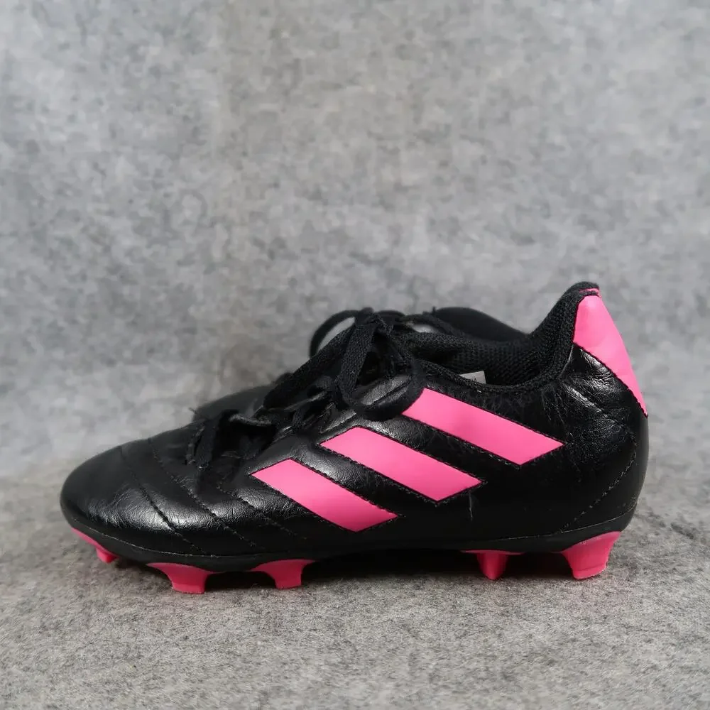Adidas Shoes Kids 13K Soccer Cleats Goletto Black Pink FG Lace Up Athletic Sport